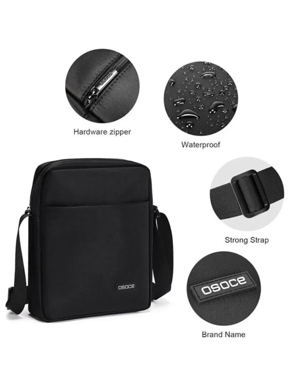 Water Resistant Messenger Bag for Men Crossbody Shoulder Bag Business Office Tra